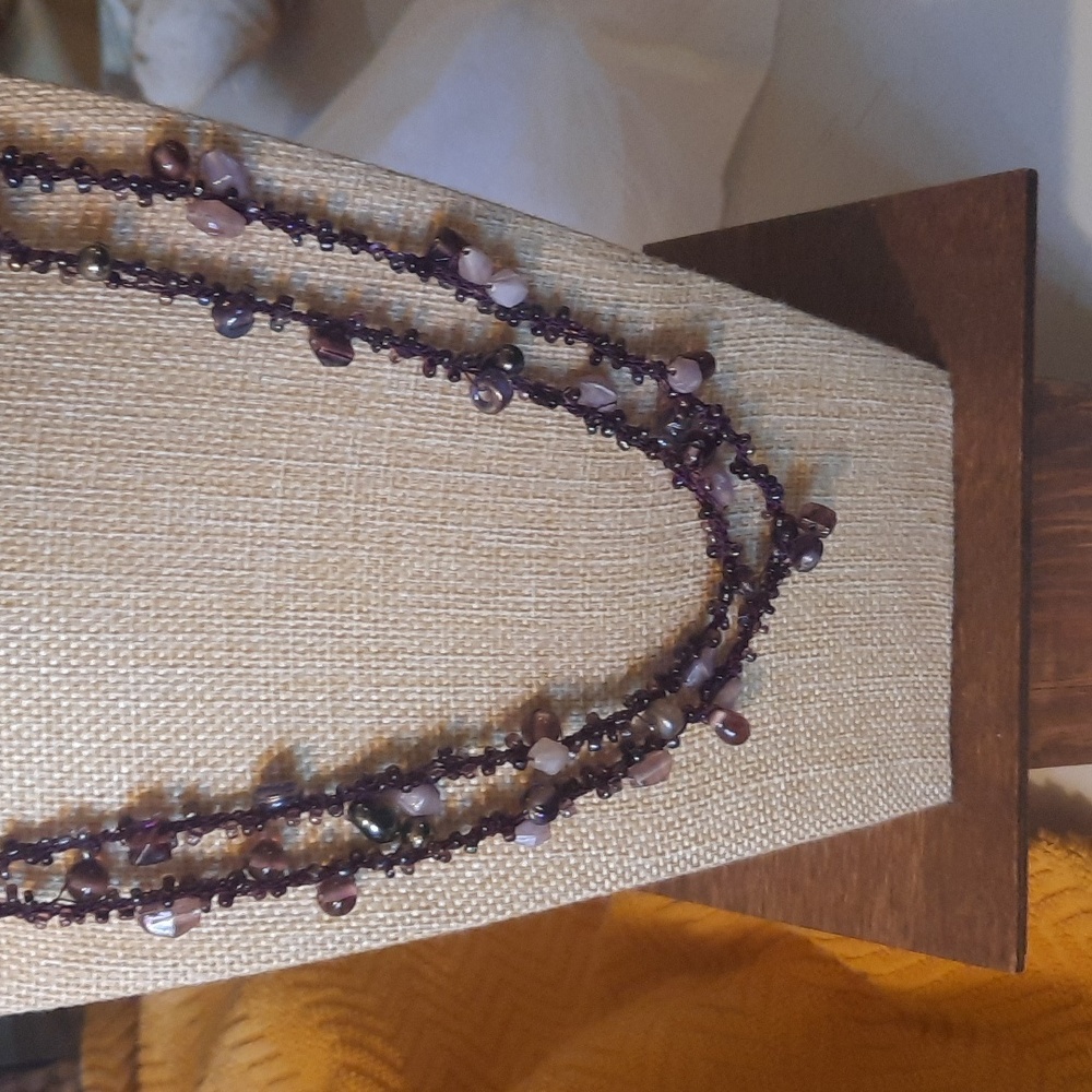 Glass beaded necklace - Picture 2 of 5